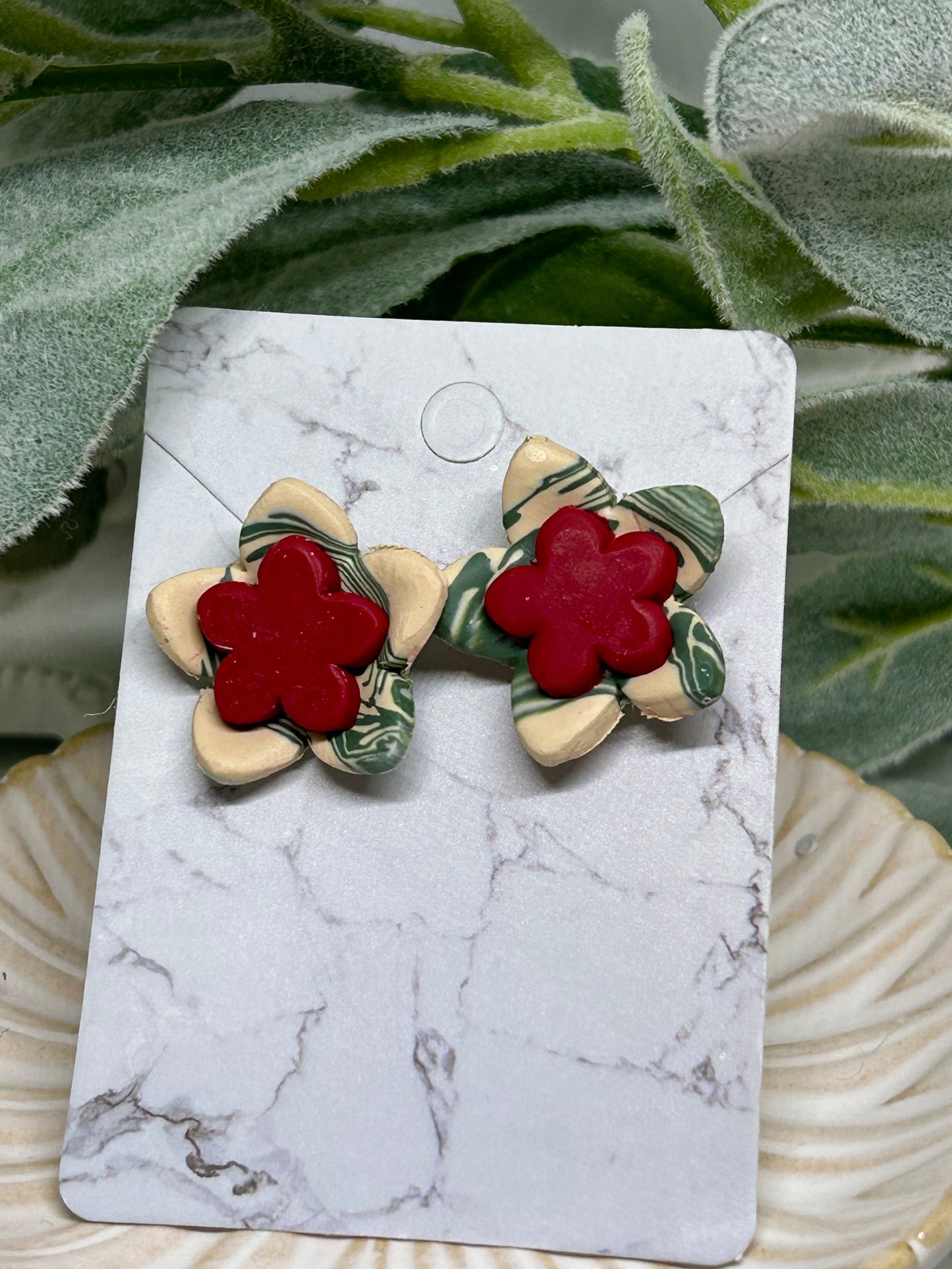 Floral stud earrings gift idea jewelry