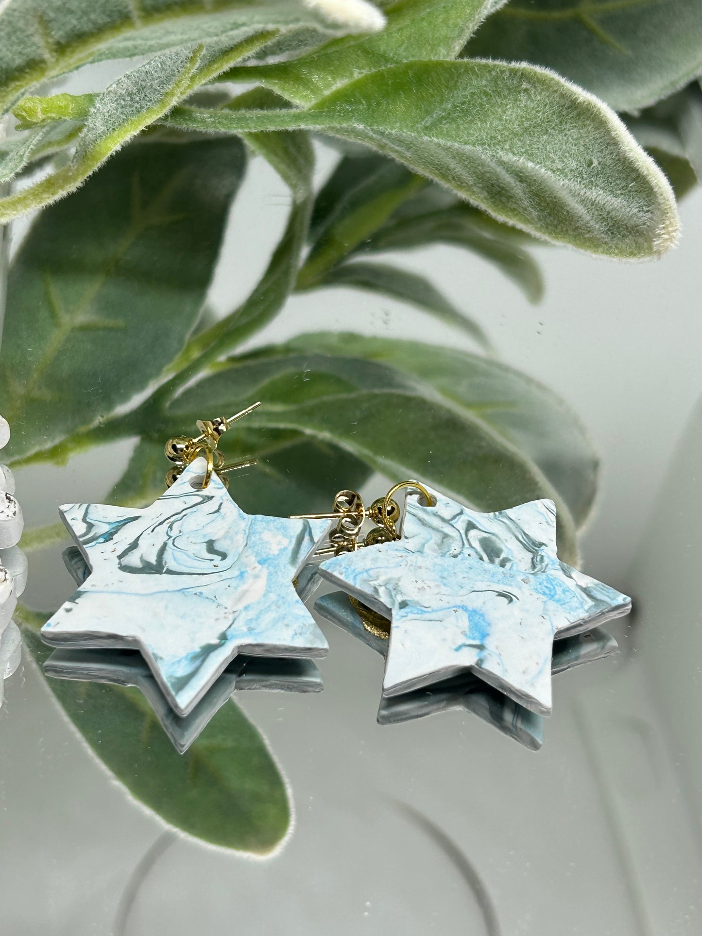 Hanukkah holiday Star of David dangle earrings jewelry gift idea