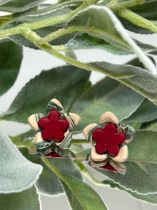 Floral stud earrings gift idea jewelry