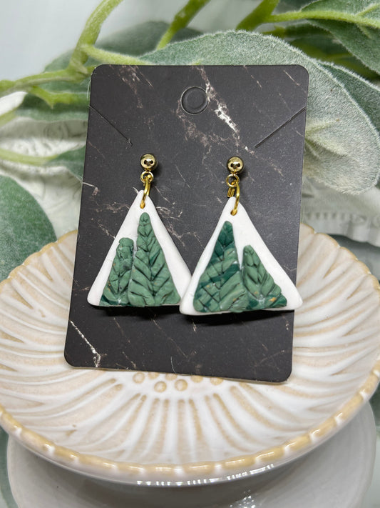 Little tree dangle earrings jewelry gift idea