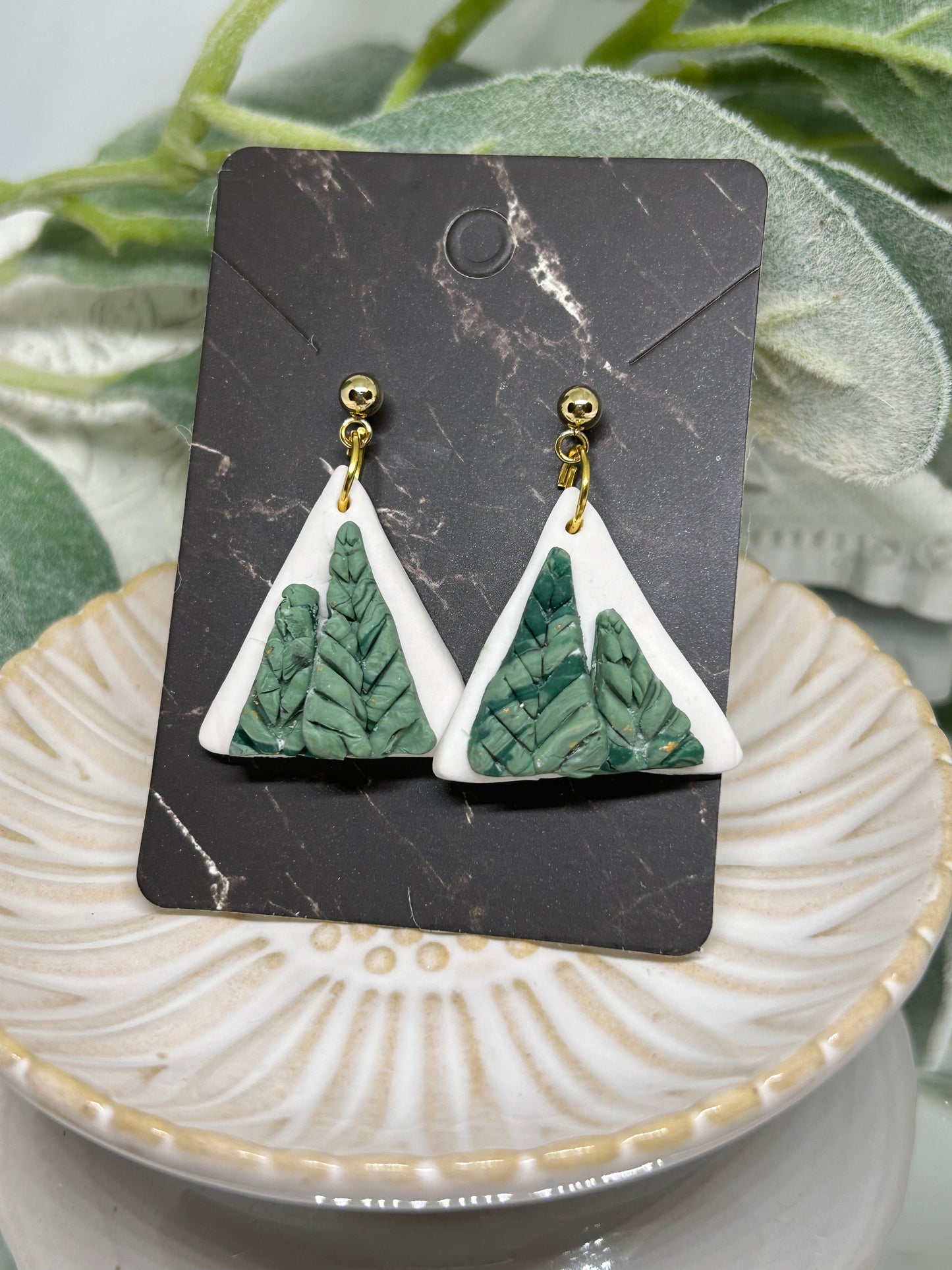 Little tree dangle earrings jewelry gift idea